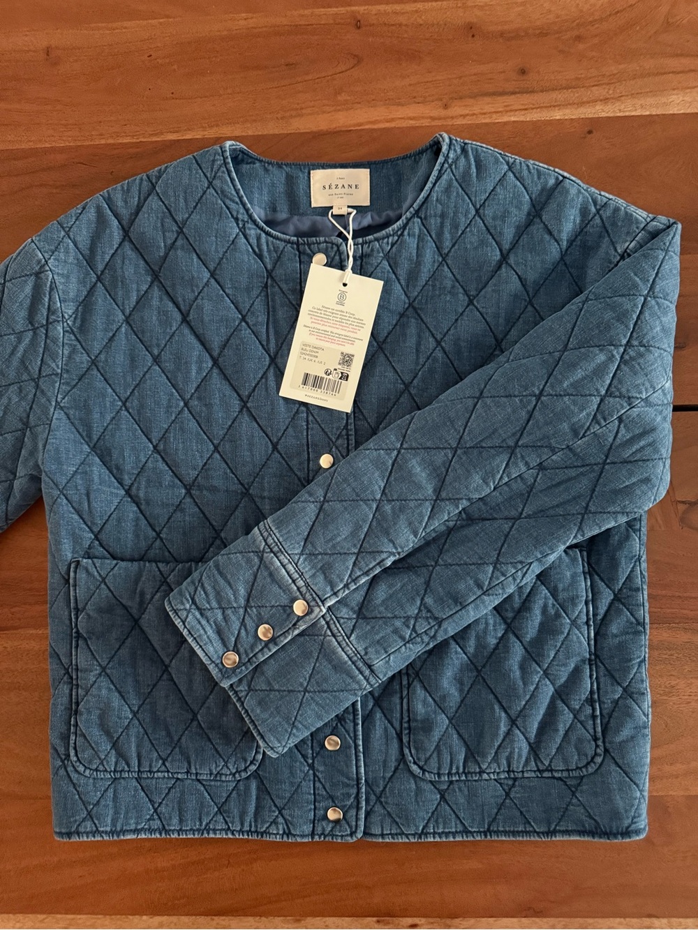 NWT Sezane Dakota Denim Jacket - Picture 3 of 5